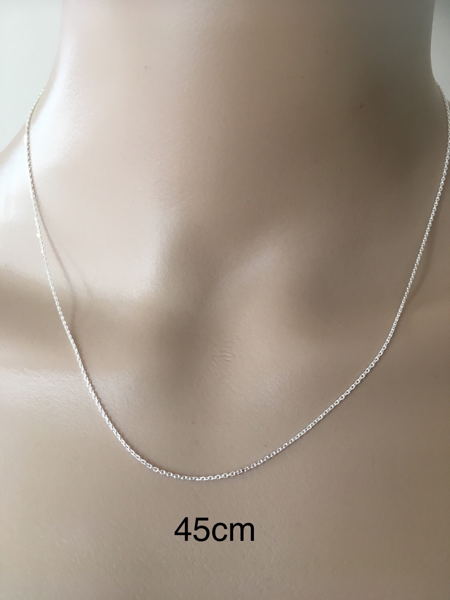Chaîne en argent massif maille forçat 1 mm Thanina & Bijoux