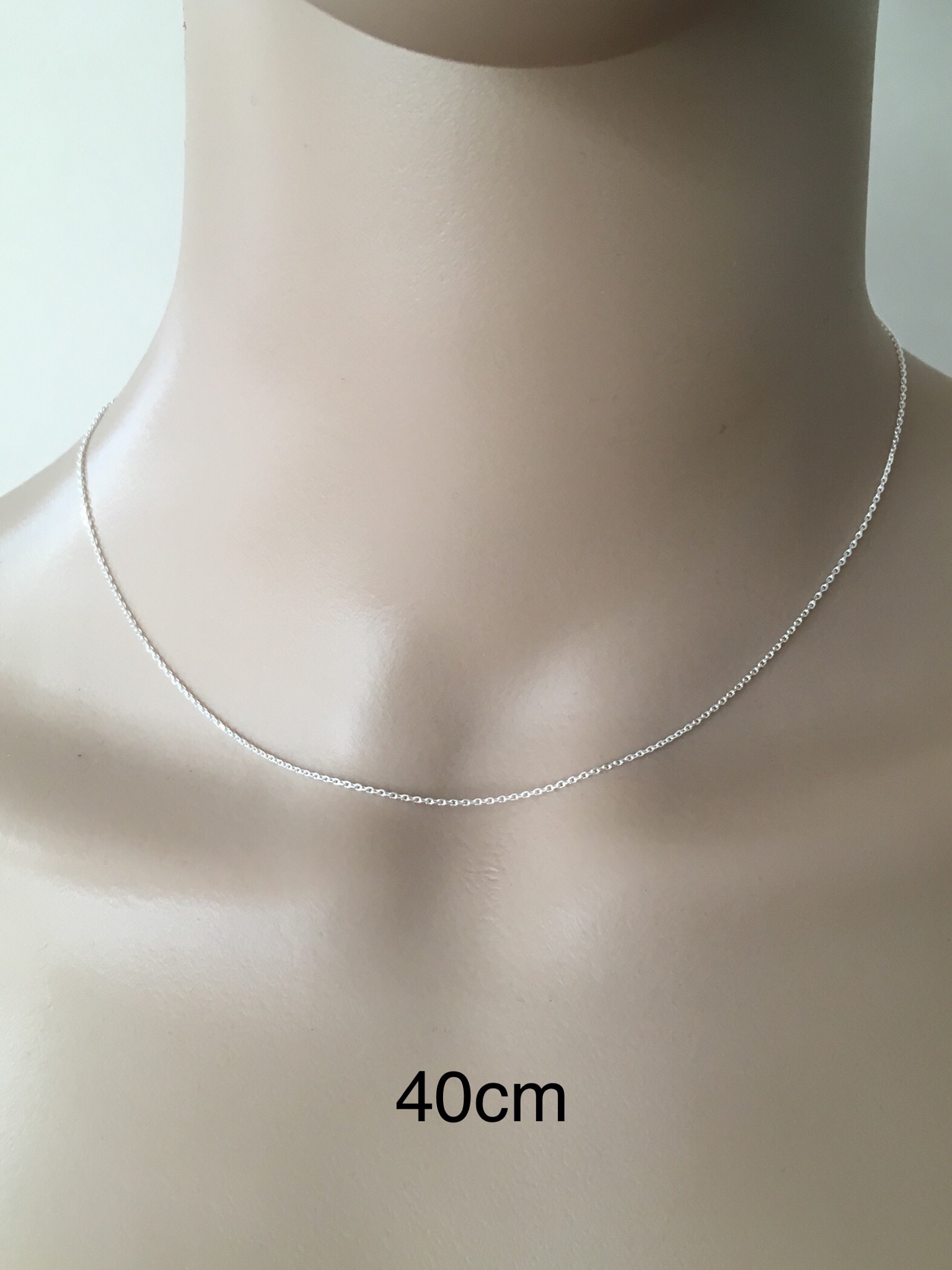 Chaîne En Argent Massif Maille Forçat - Longueur 40 Cm, Poids 1,46 G, Neuve Avec étiquettes