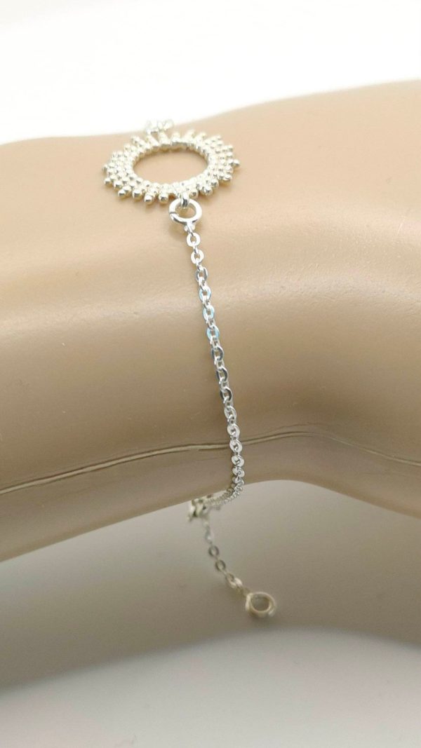 Parure collier bracelet femme en argent 925/1000ème, collier longueur 42 cm pendentif 15mm, bracelet 15 ou 17cm, fermoir anneau à ressort