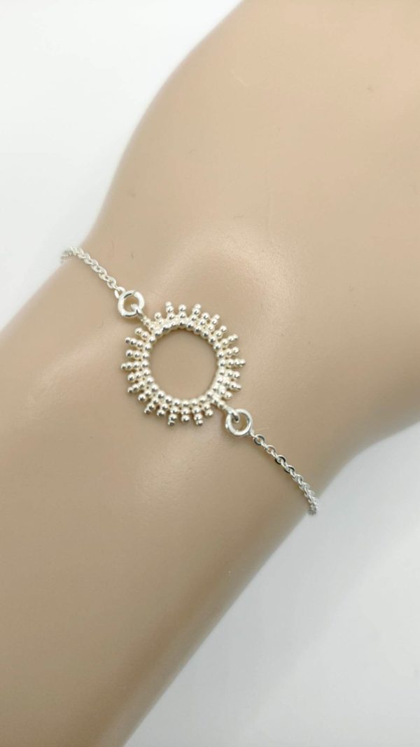 Parure collier bracelet femme en argent 925/1000ème, collier longueur 42 cm pendentif 15mm, bracelet 15 ou 17cm, fermoir anneau à ressort