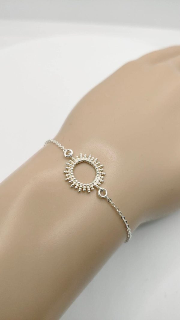 Parure collier bracelet femme en argent 925/1000ème, collier longueur 42 cm pendentif 15mm, bracelet 15 ou 17cm, fermoir anneau à ressort