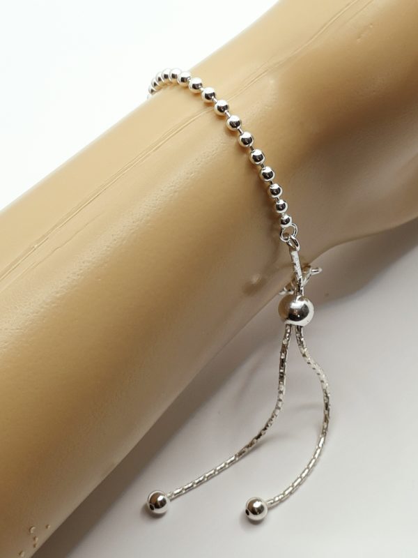 Bracelet féminin en argent massif noeud coulissant