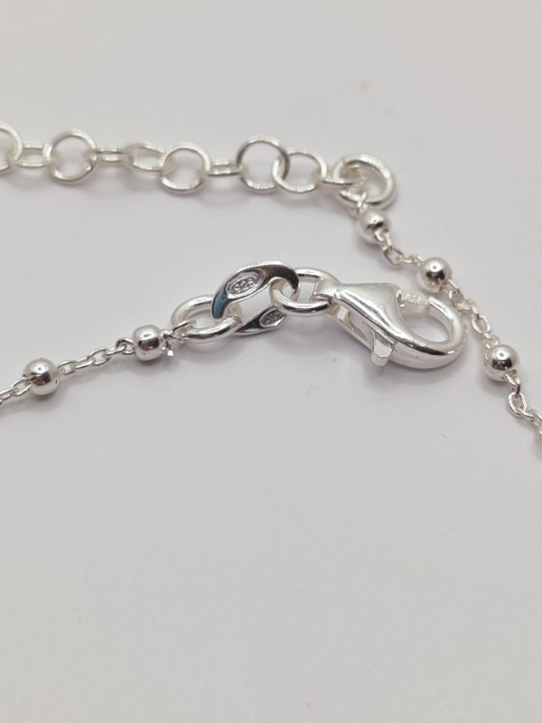 Bracelet de cheville femme en argent massif