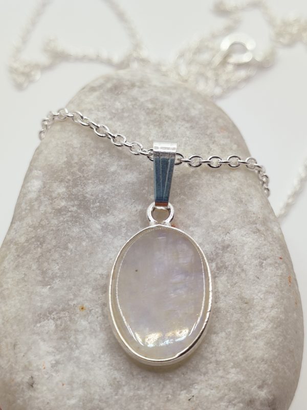 pendentif pierre de lune en argent massif thanina bijoux