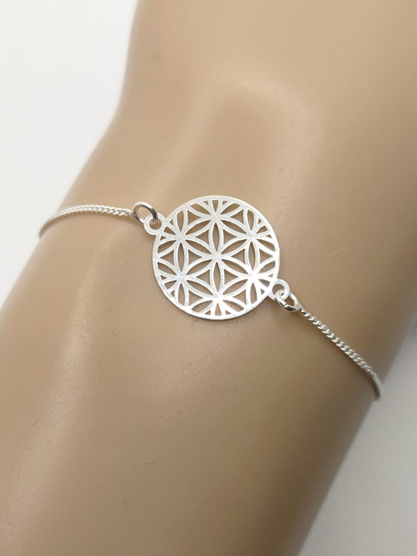 Parure collier bracelet femme graine vie fleur