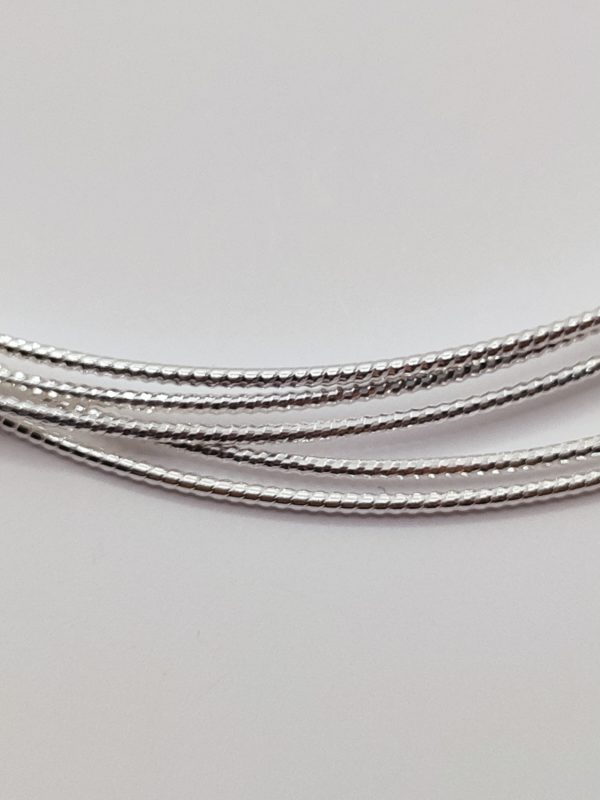 Joncs perlés en argent massif femme en argent sterling