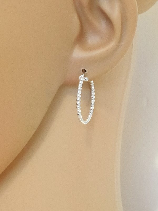 Créoles femme en argent massif billes thanina bijoux