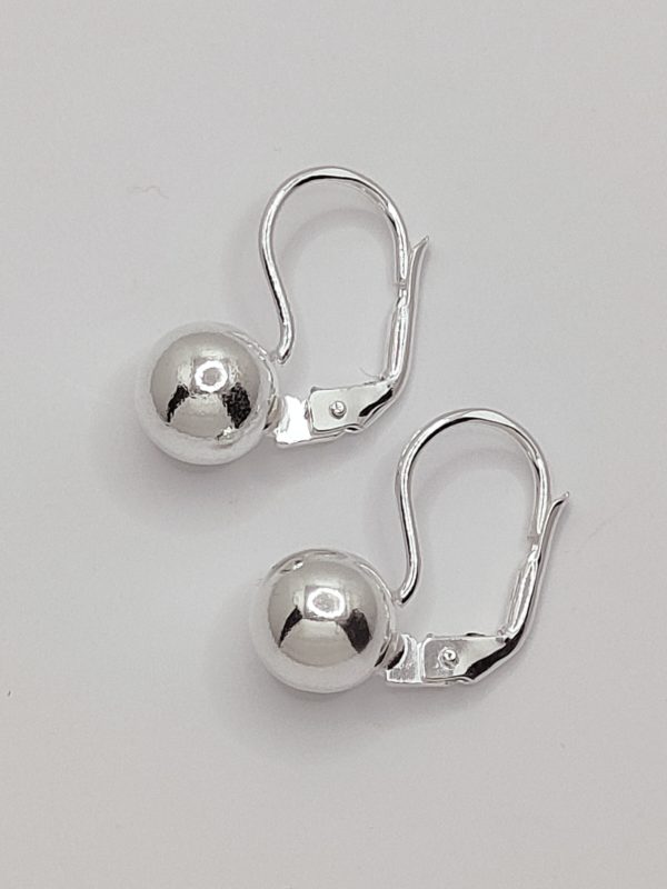 Boucles d'oreilles en argent massif sphère