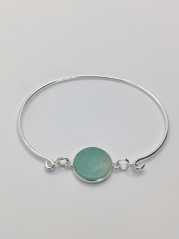 Bracelet femme avec pierre verte amazonite