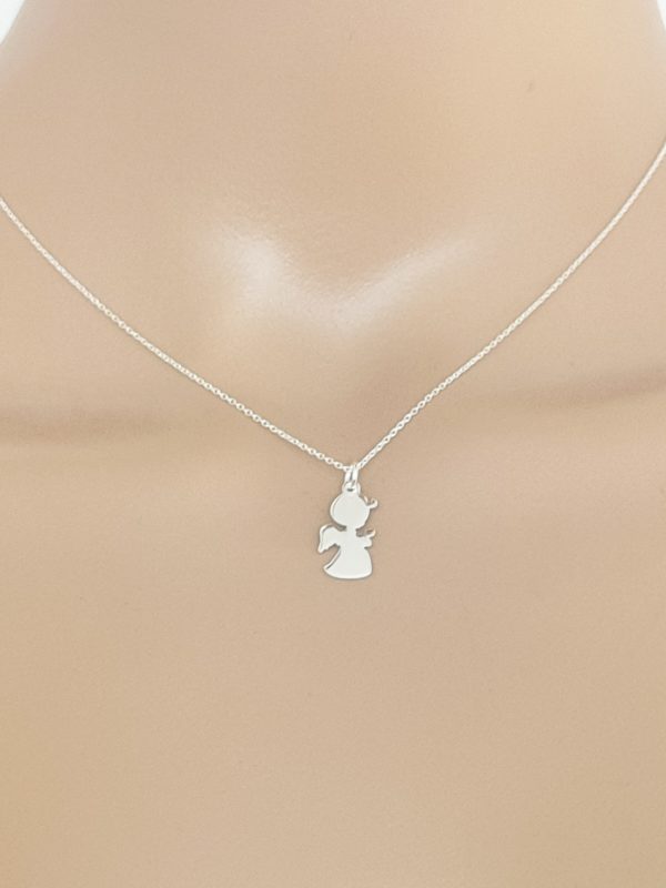 collier communion en argent massif ange garçon