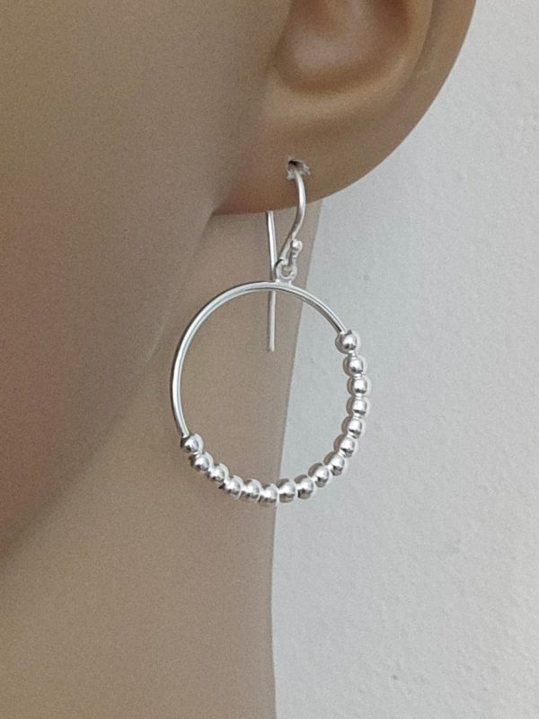 Boucles d'oreilles créoles en argent massif