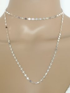 Collier Sautoir Femme Thanina En Argent 925 Massif - Bijou Neuf Avec étiquettes, Couleur Argenté
