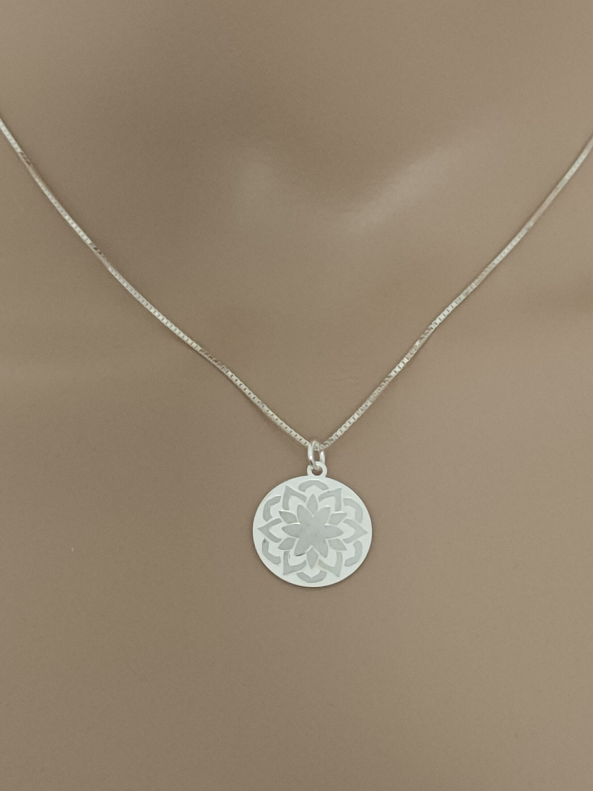 Collier Femme Argent 925 – Médaillon Rond Thanina Bijoux, Neuf Avec étiquettes