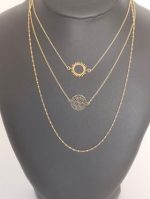 collier féminin en argent soleil plaqué or thanina bijoux